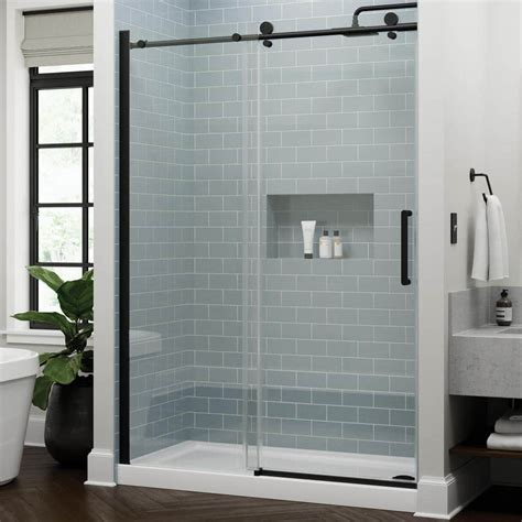 Delta Exuma 60 In W X 76 In H Frameless Sliding Shower Door In Matte