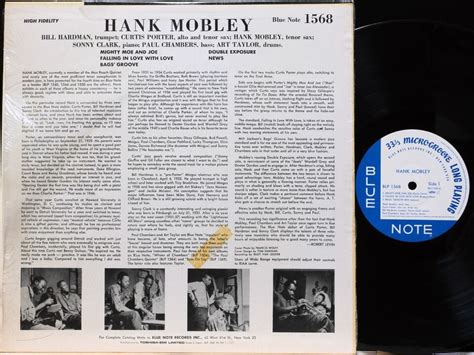 Hank Mobley S T Blp Japan Lp Vinyl Mono G Flat Edge Laminated