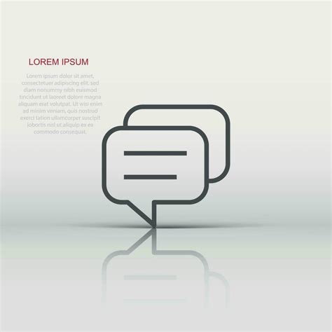 Vector Speech Bubble Icon In Flat Style Discussion Dialog Sign Illustration Pictogram Comment