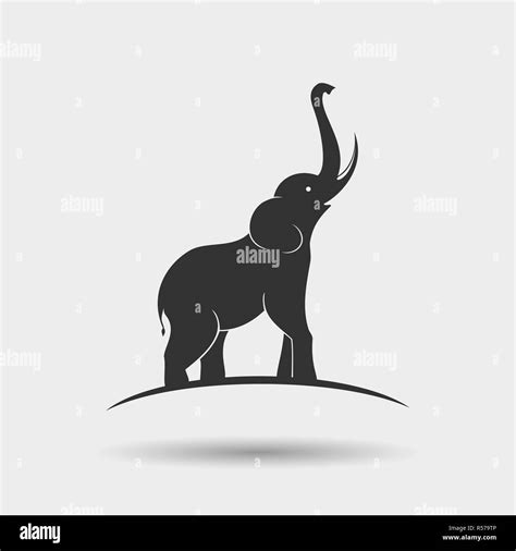 Silueta De Elefante Schwarzwei Stockfotos Und Bilder Alamy