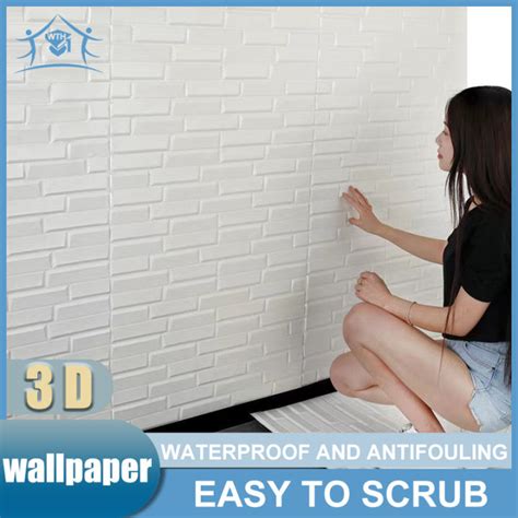 D Foam Wall Sticker Wallpaper Design For Sale Cement Wall Wallpaper