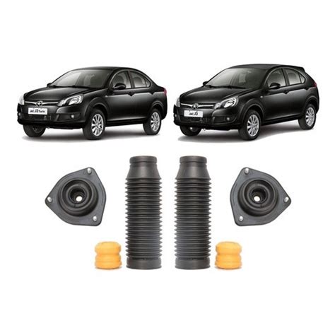 2 Kit Coxim Amortecedor Dianteiro Jac J3 2013 2014 2015 2016 Submarino