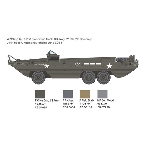 Vehicle Dukw Gmc Amphibious Truck Italeri I