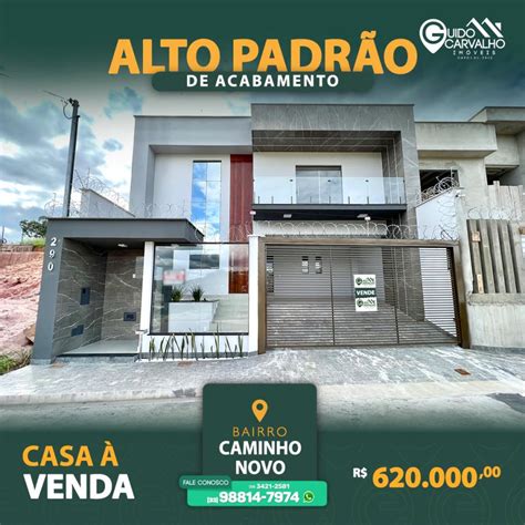 Casa Para Venda Guanh Es Mg Bairro Caminho Novo Dormit Rios