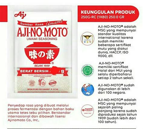 Jual Ajinomoto Gram Umami Seasoning Gr Penyedap Rasa Ajinamoto