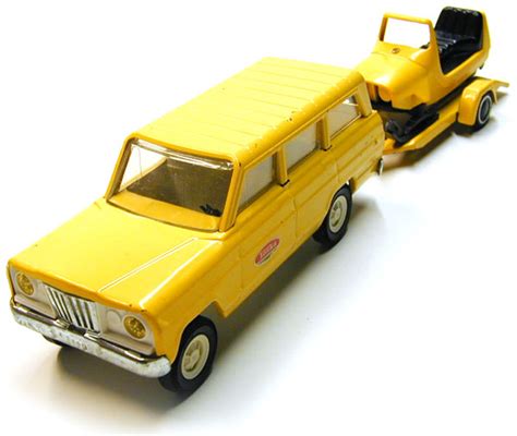 Selling Tonka Toys 1970 Mini Tonka Wagoneer And Snowmobile