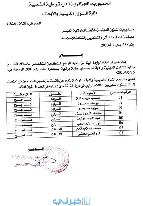 رابط نتائج امتحان اثبات المستوى الجزائر 2023 جميع الولايات Dz