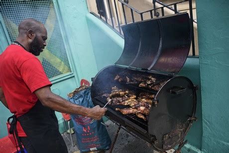 Jerk Chicken Being Prepared Notting Hill Editorial Stock Photo - Stock ...