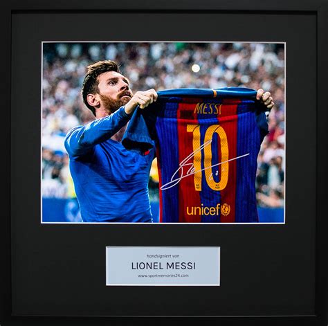 Lionel Messi Fc Barcelona Personally Signed Photo Iconic Classico Sportmemories24