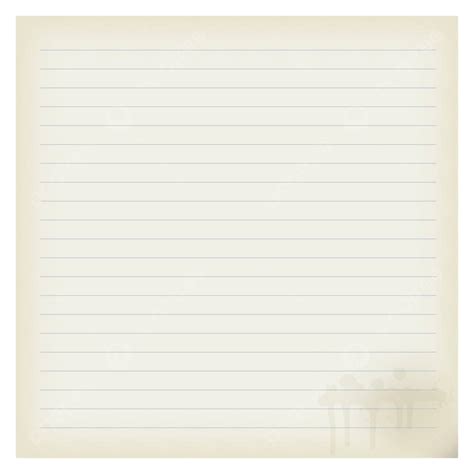 Hoja En Blanco Del Viejo Cuaderno Vacío Solo Rayado Vector PNG Vacío