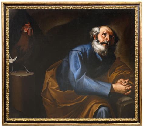 At Auction PITTORE CARAVAGGESCO DEL XVII SECOLO San Pietro E Il Gallo