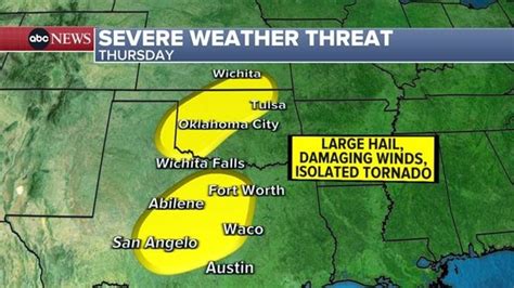 Severe Thunderstorms Headed To The South Abc News