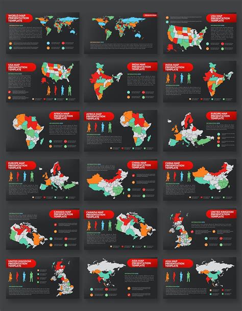 Map Powerpoint Presentation Template - Design Template Place