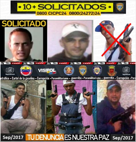 Cicpc Los 10 Criminales Más Buscados En El País Actualizado Sep 2017