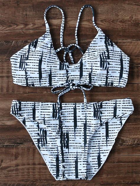 Strappy Back Bikini Set Bikinis Swimwear Bikini Set