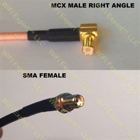 Lmr Mcx Male Angle To Sma Female Coaxial Rf Pigtail Cable Rf