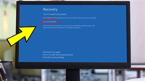 Recovery Your Pc Couldn T Start Properly Error Code 0xc0000001 In