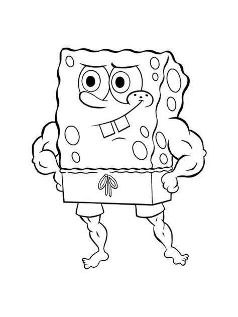 Spongebob Muscles Drawing