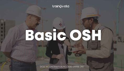 Basic Osh Training Course For Safety Officer 2hrs Training Of Trainers