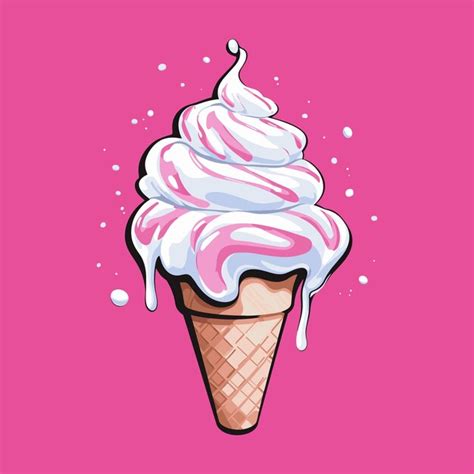 Premium Vector Ice Cream Cone Vector Illustration