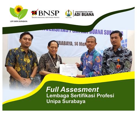 Full Assesment Lembaga Sertifikasi Profesi Unipa Surabaya