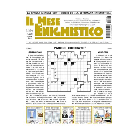 La Settimana Enigmistica Il Mese Enigmistico N Aprile Solo