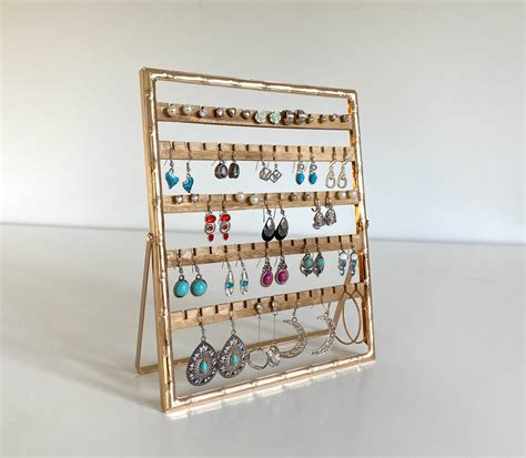 Standing Metal Earring Holder Folding Earring Organizer Jewelry