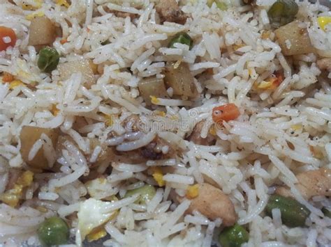 Basmati Rice Pulao or Pulav with Peas Stock Image - Image of chana ...