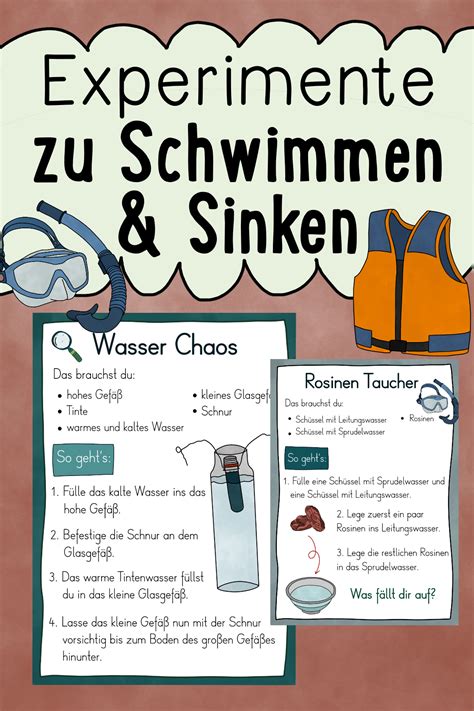 10 Experimente Zu Schwimmen Und Sinken Anleitungen And Stationenkarten