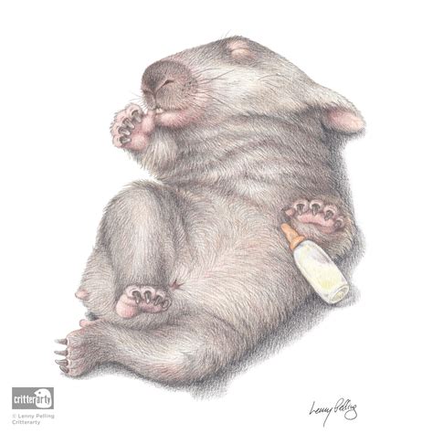 Joey’s Pose II (Wombat) Limited Edition Print | Critterarty