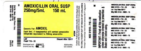 Amoxil Directrx Fda Package Insert