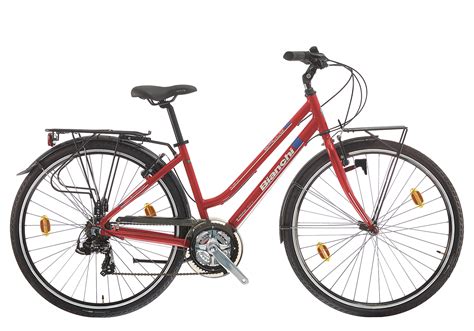 City And Trekking Bianchi Spillo Rubino Lady 21sp V Brake Red