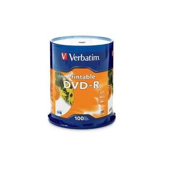 Verbatim Torre De Discos Virgenes Imprimibles DVD R 16x 4 7GB 100