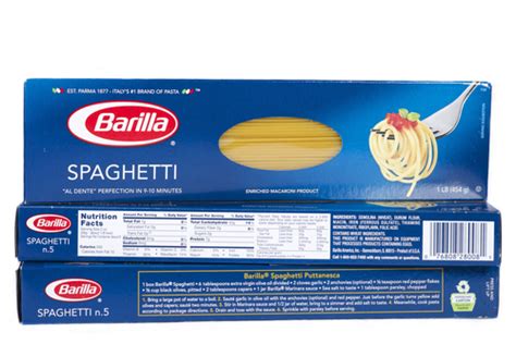 Barilla Pasta Nutrition