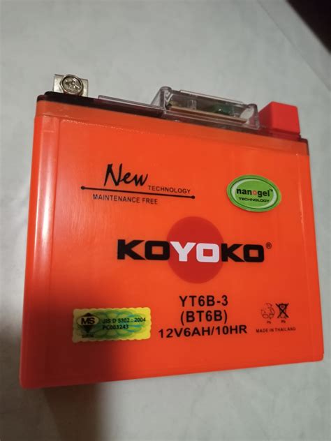 KOYOKO BATTERY YT6B BT6B FOR AEROX V1 V2 NMAx V1 V2 HONDA RS150