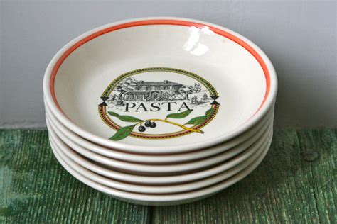 Traditional Italian Pasta Plates Set Of Six