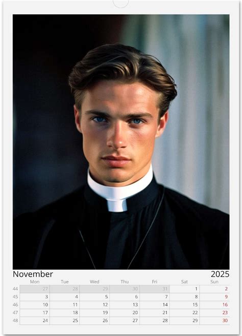 Calendario Romano Wall Calendar 2025 Hot Priest Calendar T Idea T