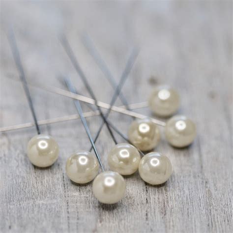 Pearl Head Pins Etsy