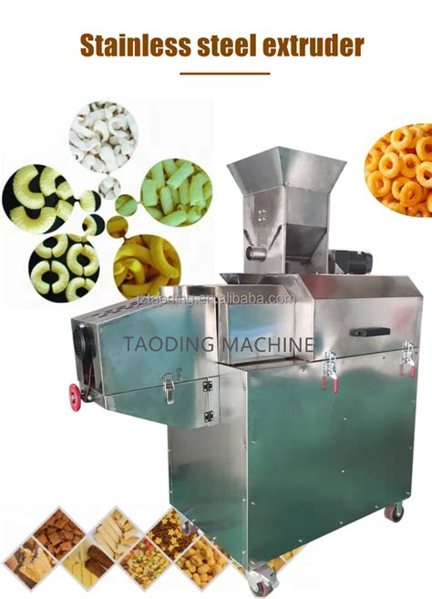 Stainless Steel Corn Puff Making Machines Snack Food Extrusion Rice