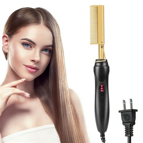 Electric Hot Comb For Straightening Natural Black Hair Wigs And Beards Perfect Holiday T