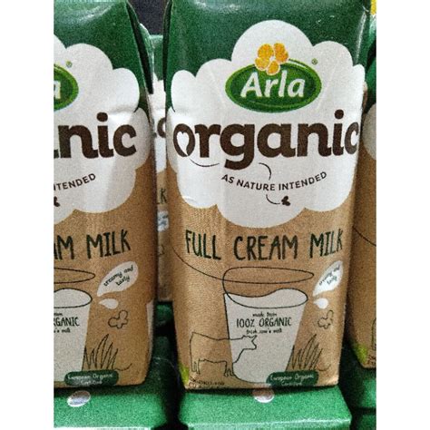 Arla Organic Lactose Freelow Fat Full Cream Milk 200ml 1 Liter