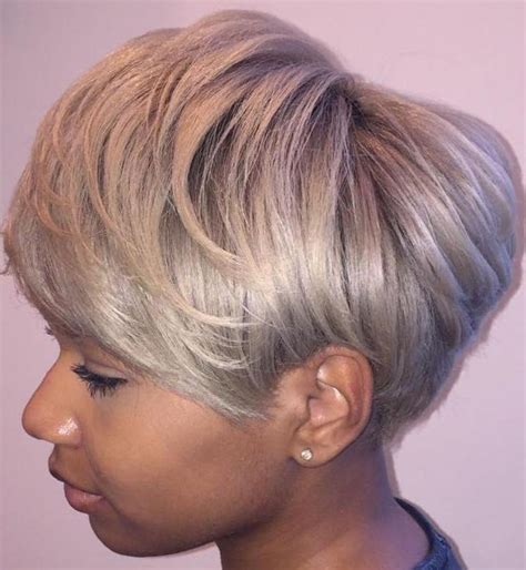 Ash Blonde Pixie Bob For Black Women Short Hair Styles Short Hair