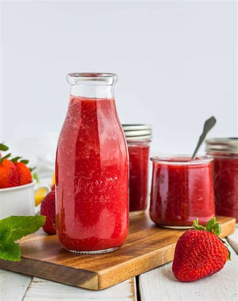 Strawberry Syrup Canning Options Sustainable Cooks