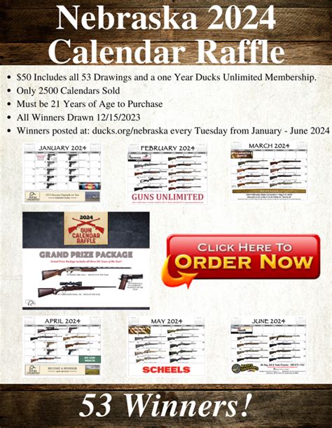 Ducks Unlimited Calendar Gun Raffle 2024 Good Calendar Idea