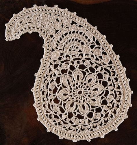 Crochet Paisley Doily Irish Crochet Patterns Crochet Paisley