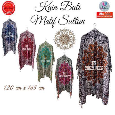 Jual Kain Bali Pantai Kain Bali Motif Sultan Wrna Baru Rumbai Standar