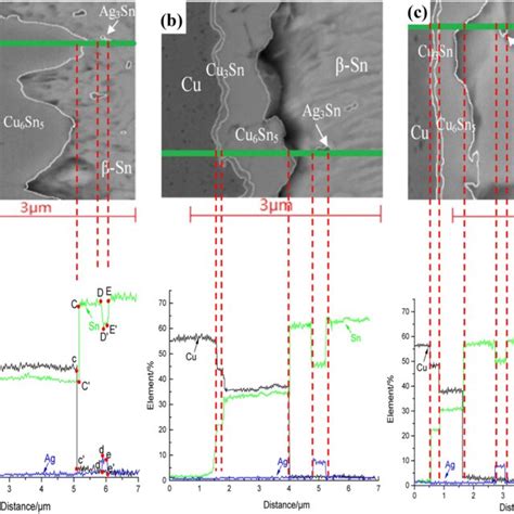 Microstructure Of The Cu SnxAgCu Interface For The Cross Section Of