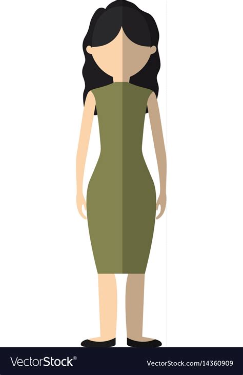 Character Woman Faceless Image Royalty Free Vector Image