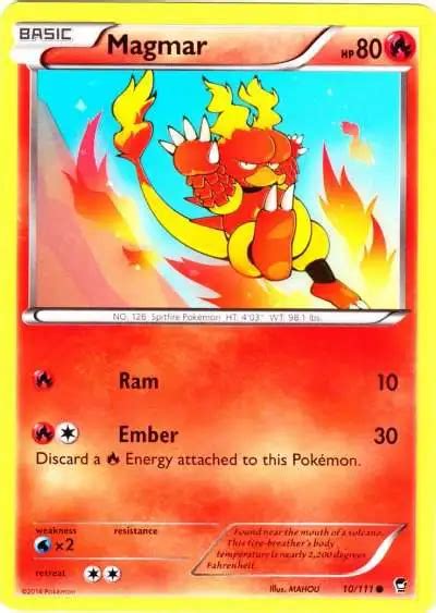 Pokemon X Y Furious Fists Single Card Common Magmar 10 - ToyWiz