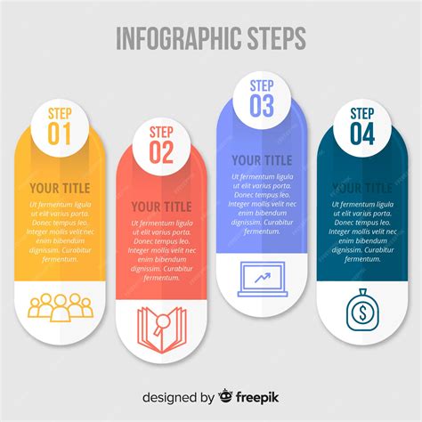 Infográfico Passos Conceito Em Design Plano Vetor Grátis